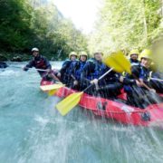 Schlauchbootfahrt auf der Iller